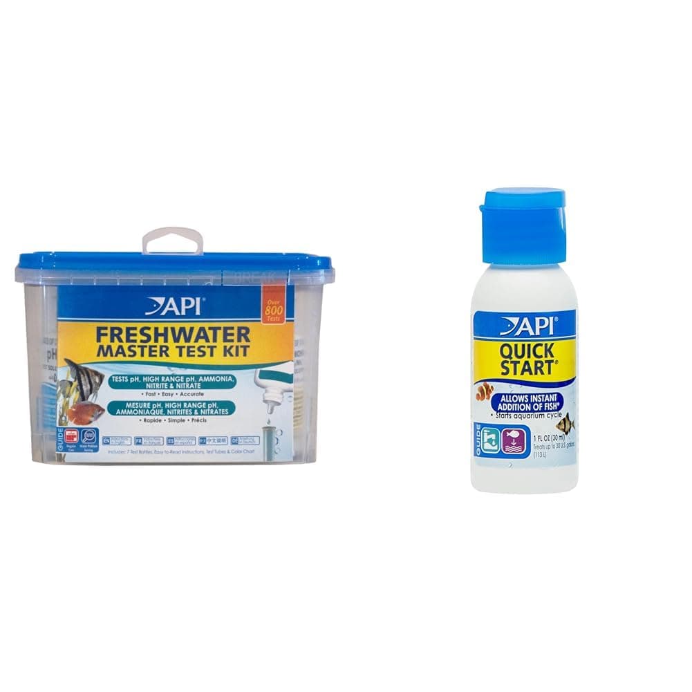 API 800-Test Freshwater Aquarium Water Master Test Kit and Nitrifying Bacteria for Freshwater & Saltwater Aquariums