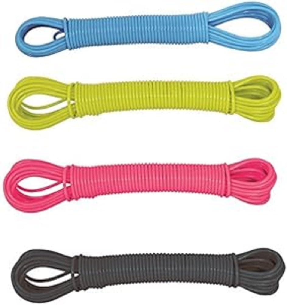 MSV 10 m Cloth Line with Steel Wire, Assorted