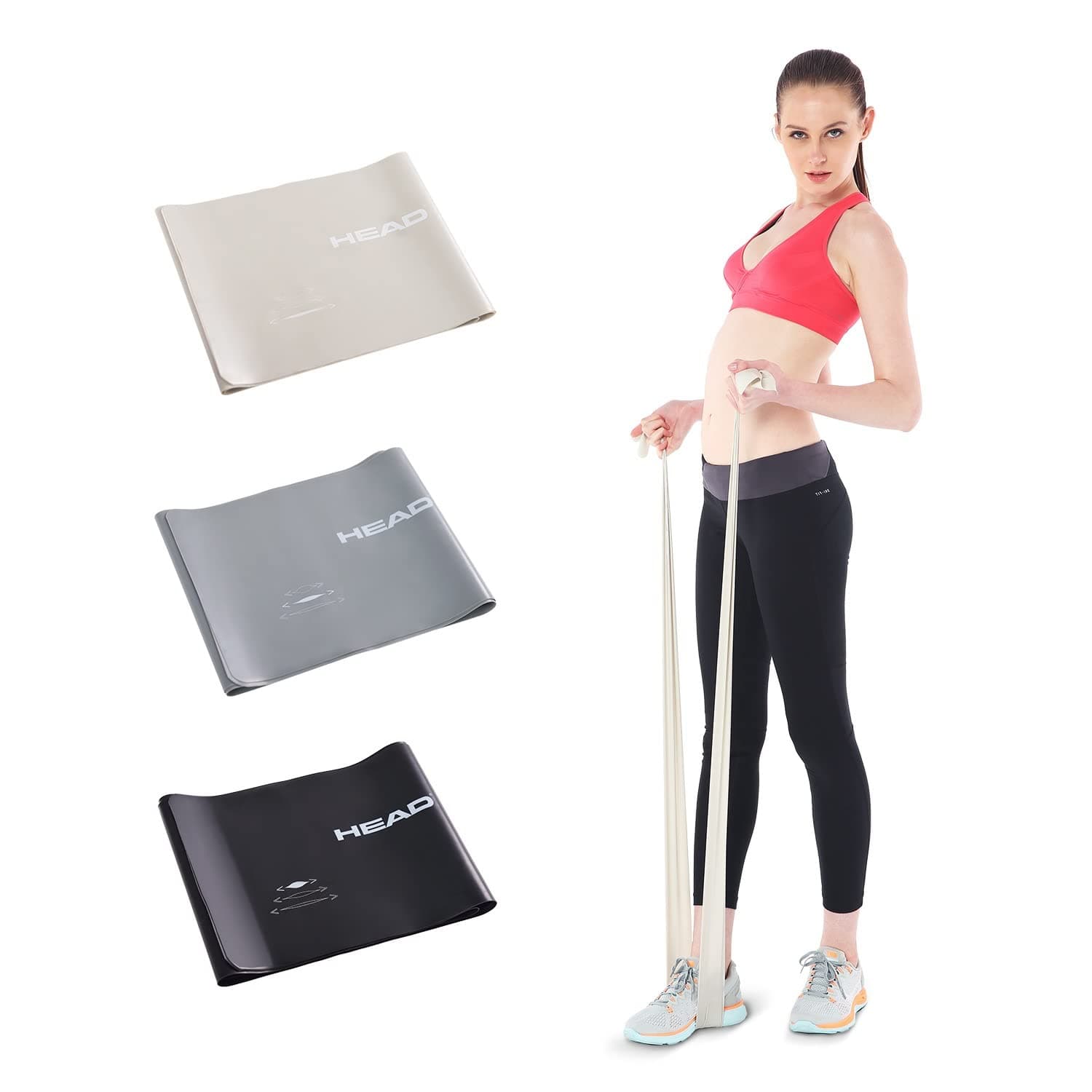 HEAD Expand Band Unbreakable Resistance Band for Exercise |Stretching Pull Up Bands for Home Workout | Gym Accessory Men & Women| Loop Bands | Toning Bands |Three Size/Three Colors