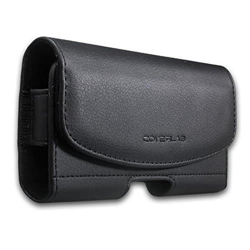 GALAXY WIRELESS Super Large Pouch Leather Case Compatible For Samsung Galaxy S9+ Plus/ S8+ Plus/Note 8 Belt Loop Holster(Fits With Otterbox Defender/LifeProof WaterProof/Mophie Juice Pack Cover)