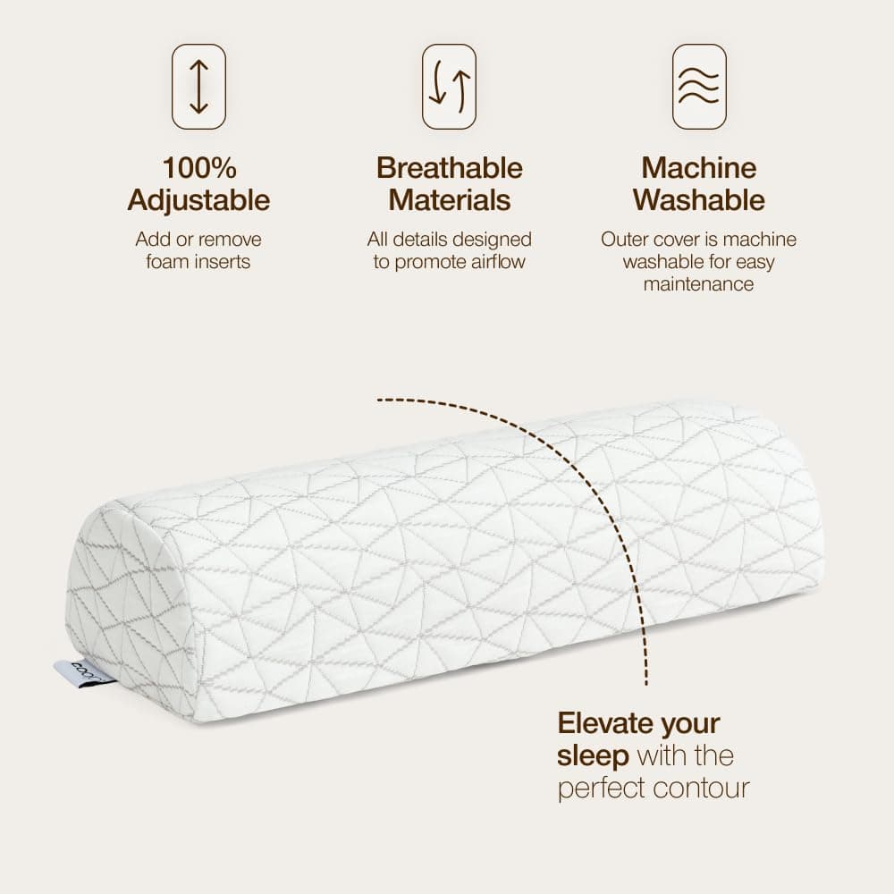 Coop Home Goods Adjustable Memory Foam - Four Position Support Pillow With Bamboo Derived Rayon And Polyester Cover - Removable Foam For Back Neck Knee Ankle