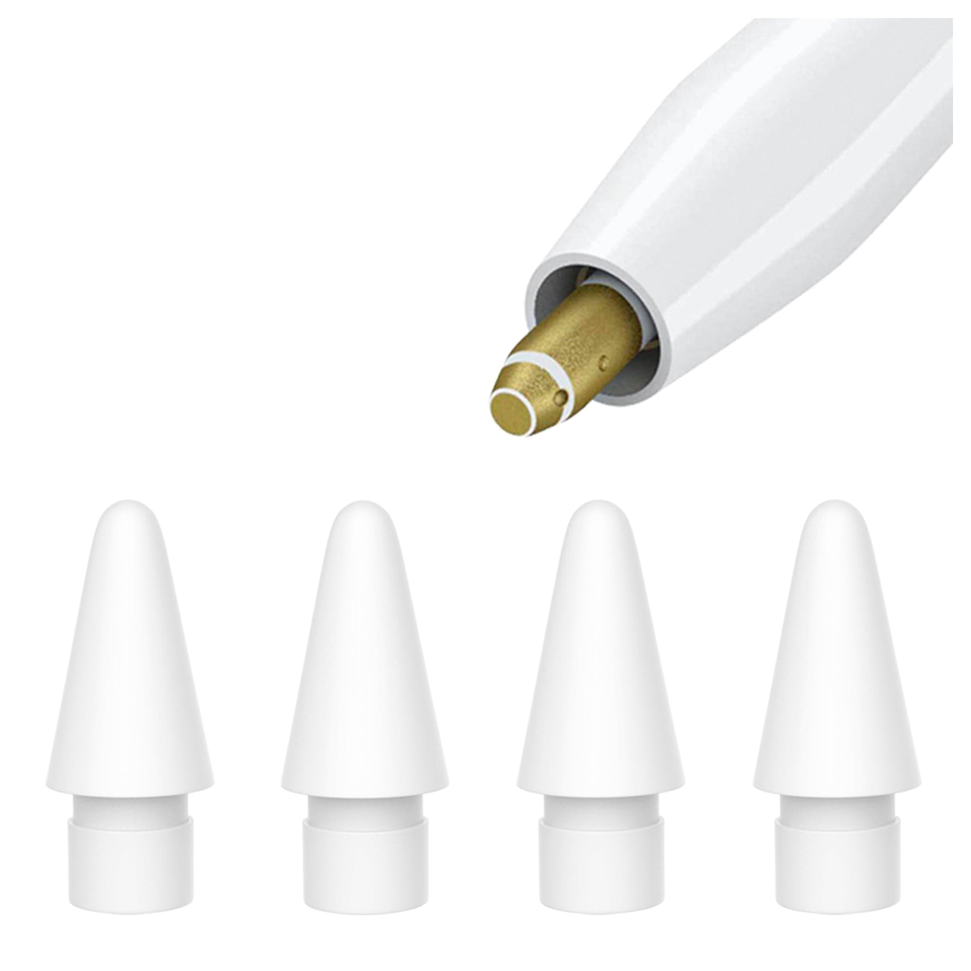 Replacement Tips Compatible with Apple Pencil (2nd Generation)/Apple Pencil (USB-C)/Apple Pencil (1st Generation)/Logitech Crayon Digital Pencil ​​​​​​​ White 4 Pack