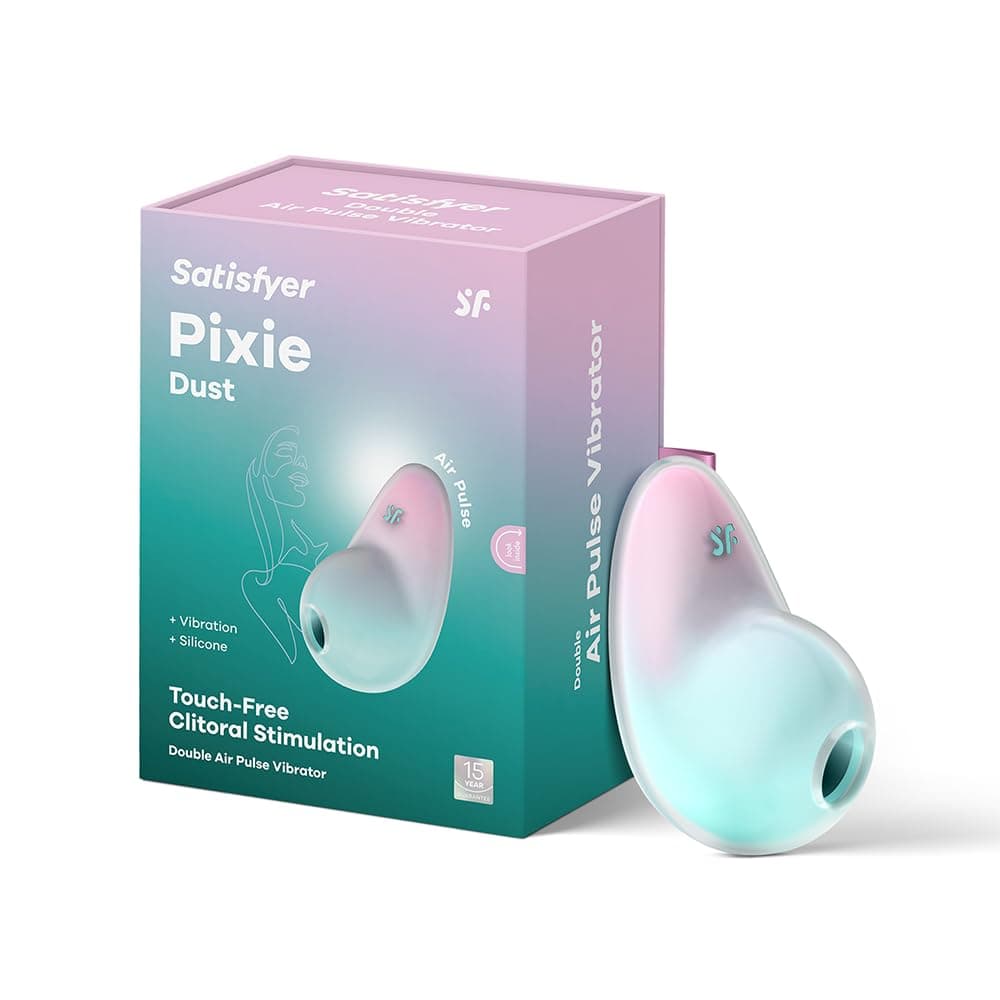 Satisfyer Pixie Dust Clitoral Vibrator | Air Pulse Technology Stimulation | 2 Motor Adult Sex-Toy | 11 Pressure Wave Patterns | 12 Vibration Programs | Waterproof (IPX7)