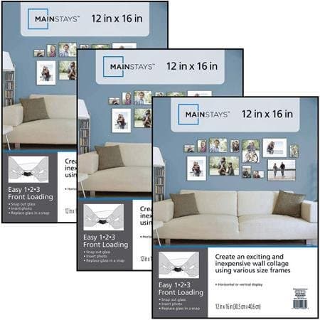 Classic Styles Mainstays Decor 12x16 Format Picture Frame, Set of 3
