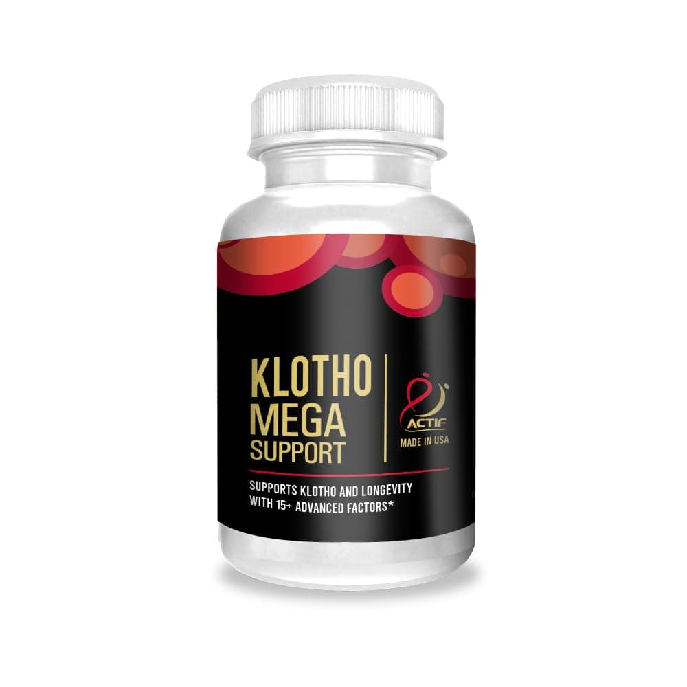 Klotho Mega Support with 20+ Advanced Factors for Longevity Support - Non GMO, Made in USA, 90 Count
