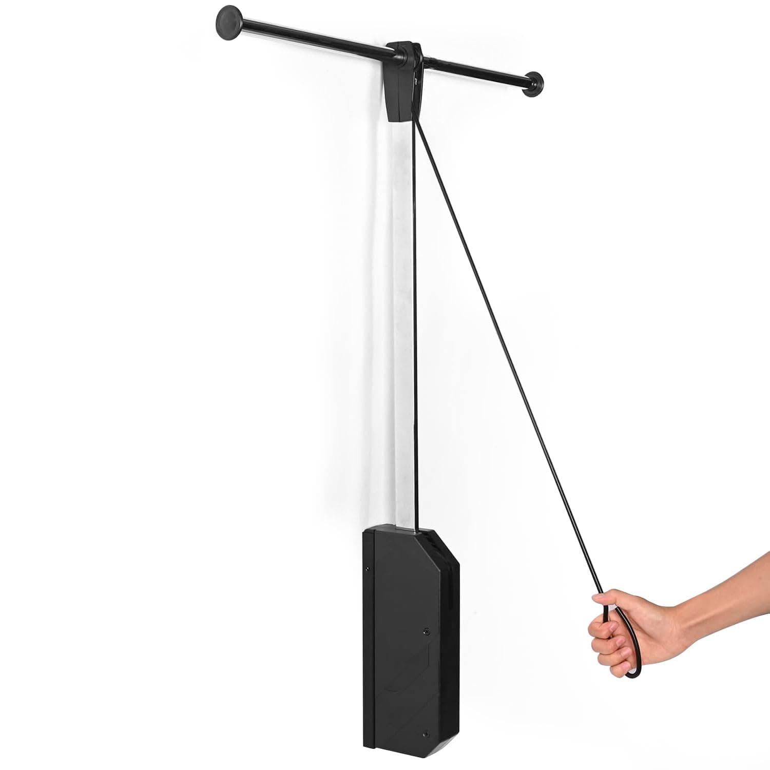 Tcatec25.79" Pull Down Closet Rod Stainless Steel Soft-Close Wardrobe Rail Organizer with One-Way Buffering for Hanging Clothes,Back Mount Closet Rod