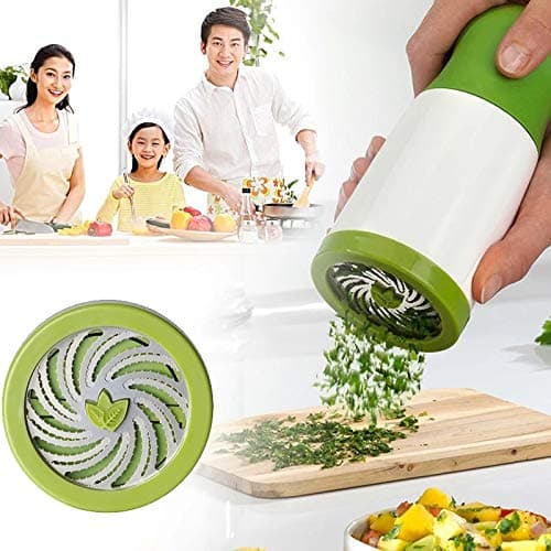 CHCH Spice Grinder Manual Kitchen Accessory - White, for All Coriander, Parsley, Vegetable Cutter - Seasoning Mill