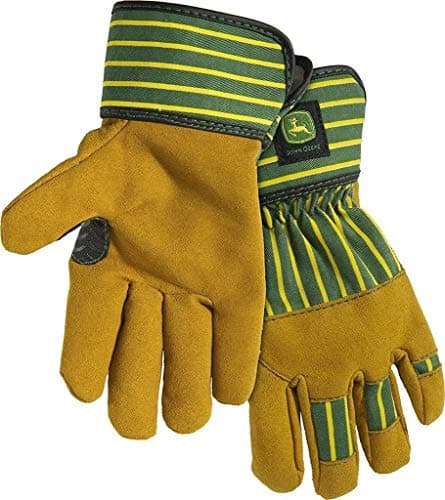 John Deere JD00005 Premium Split Cowhide Leather Palm Work Gloves, 1 Pair