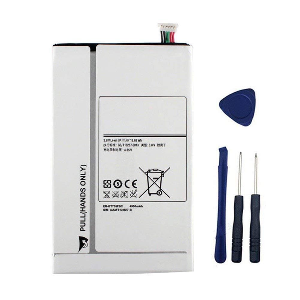 Replacement 4900mAh EB-BT705FBC Tablet Battery for Galaxy Tab S 8.4 SM-T700 SM-T700N SM-T705 SM-T705C SM-T705Y SM-T707A with Free Tools
