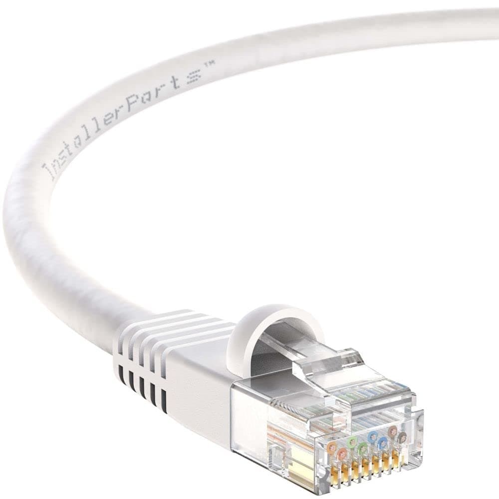 InstallerParts CAT6 Cable UTP Booted [White] - [7 FT] - [10 Pack] - Professional Series - 10Gbps, Cat6 Patch Cable, Cat 6 Patch Cable, Cat6 Ethernet Cable, Network Cable, Internet Cable