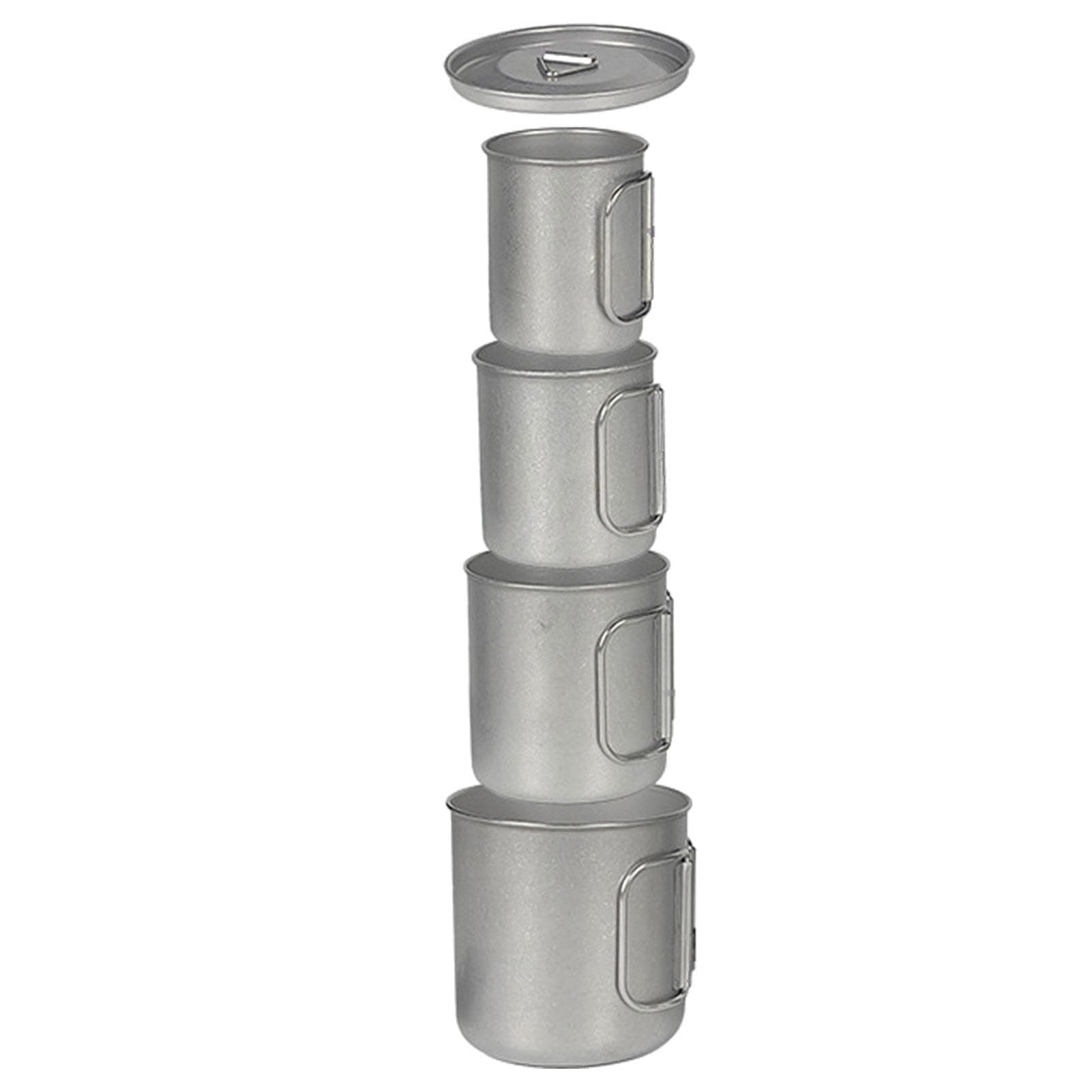 Decorhome Camping Cups Metal - /Set Stackable Folding Stainless Steel Cup for Boiling Water - Stainless Steel Cup Backpacking Gear for Hiking, Hunting, Fishing, and Survival Adventure