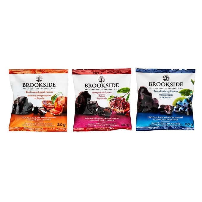 Brookside Dark Chocolate Covered Fruit (40 Count Variety Pack)z, 0.7 ounces