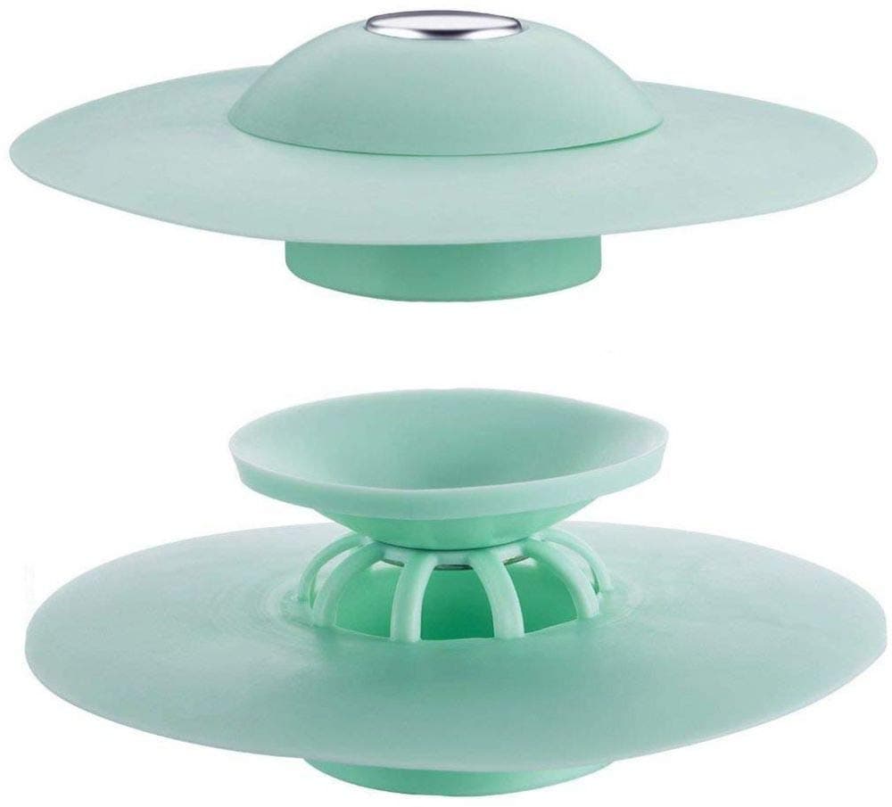 CHRONEX ECOMM Silicone 2 in 1 Shower Drain Stop/Strainers Protector and Filters -2 Pieces