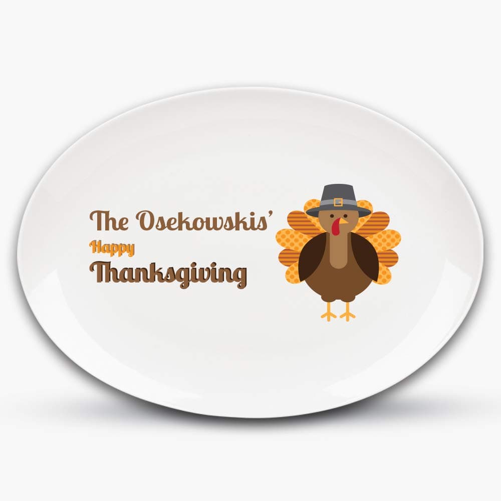 Personalized Family Name Thanksgiving Platter