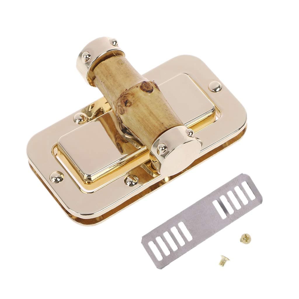 JENOR Metal Bamboo Rectangle Shape Clasp Turn Lock Twist Locks DIY Handbag Bag Purse Hardware