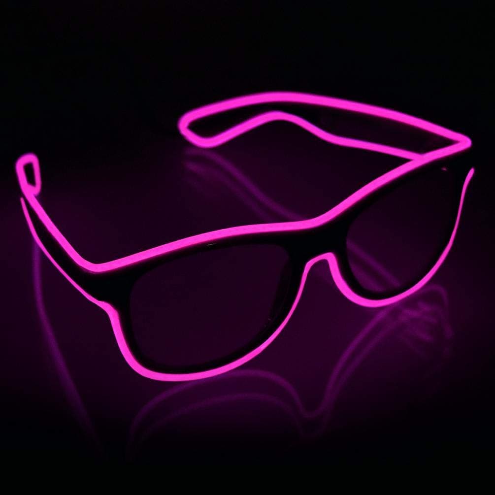 YouRfocus Wireless Led Light up Glasses 2 Pack Glow in The Dark Neon Glasses for Rave Party, EDM
