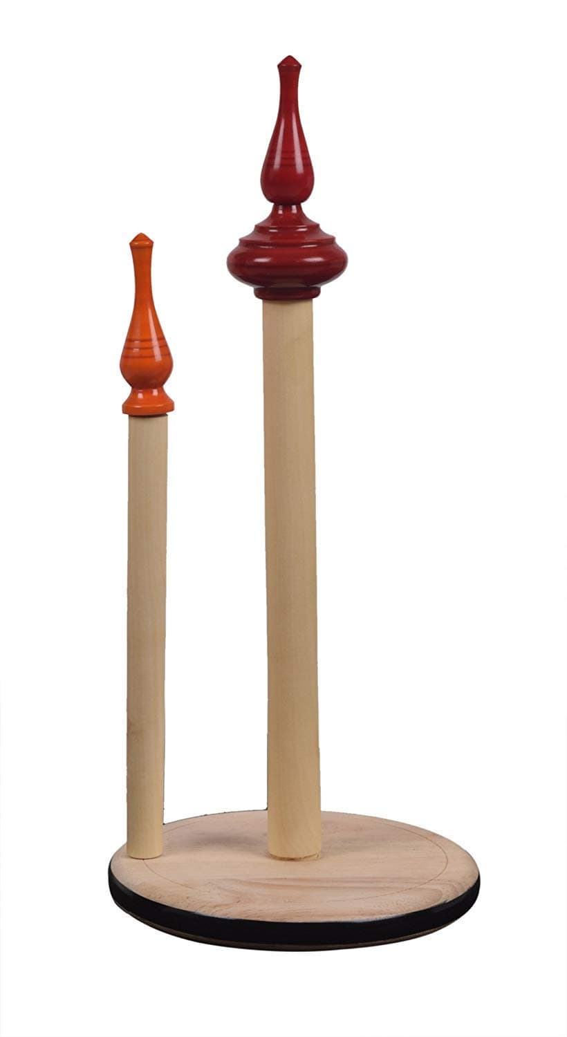 Store Indya Decorative Standing Vertical Paper Tissue Role Holder for Kitchen Countertop (Design 1)