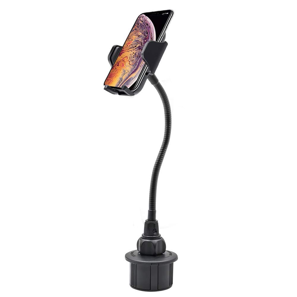 Car Cup Holder Phone Mount, Adjustable Long Arm Cell Phone Holder with 360° Rotatable Cradle for Most Smartphones Such as iPhone, Samsung and GPS