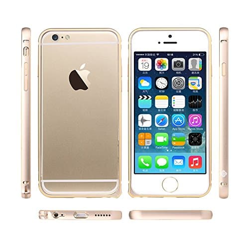 iPhone 6 4.7 case, TOTU Design Element Metal Frame Precision Crafted Aluminum Bumper Case, on 2014 4.7 inches Screen iPhone Air Model, not Compatible to 5.5 Inches iPhone Plus (Gold)