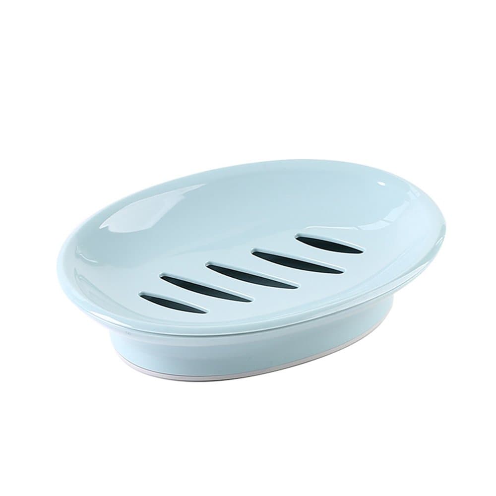 Mynaora PP Plastic Soap Box Dish Soap Container Keeps Soap Dry Easy Cleaning Drain Hole Blue