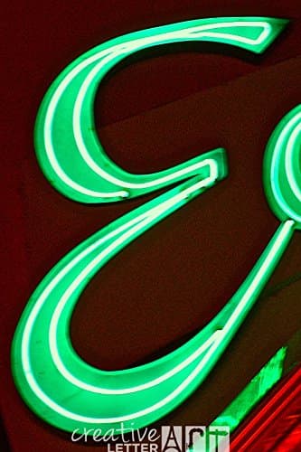Creative Letter Art? - Original Neon Letter E 991 Collection - 4 by 6 inch Color Alphabet Photography