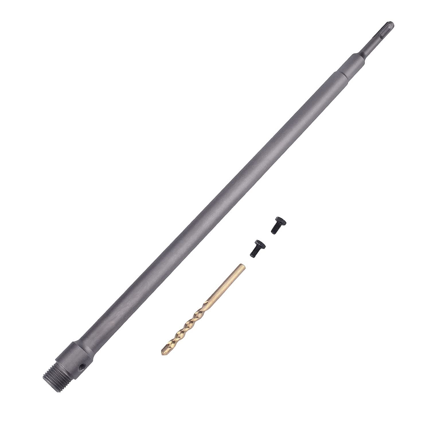 400mm SDS Plus Shank Connecting Rod with a Pilot Drill Bit and 2 Screws for Concrete Cement Hole Saw (SDS Plus Rod: 400mm)