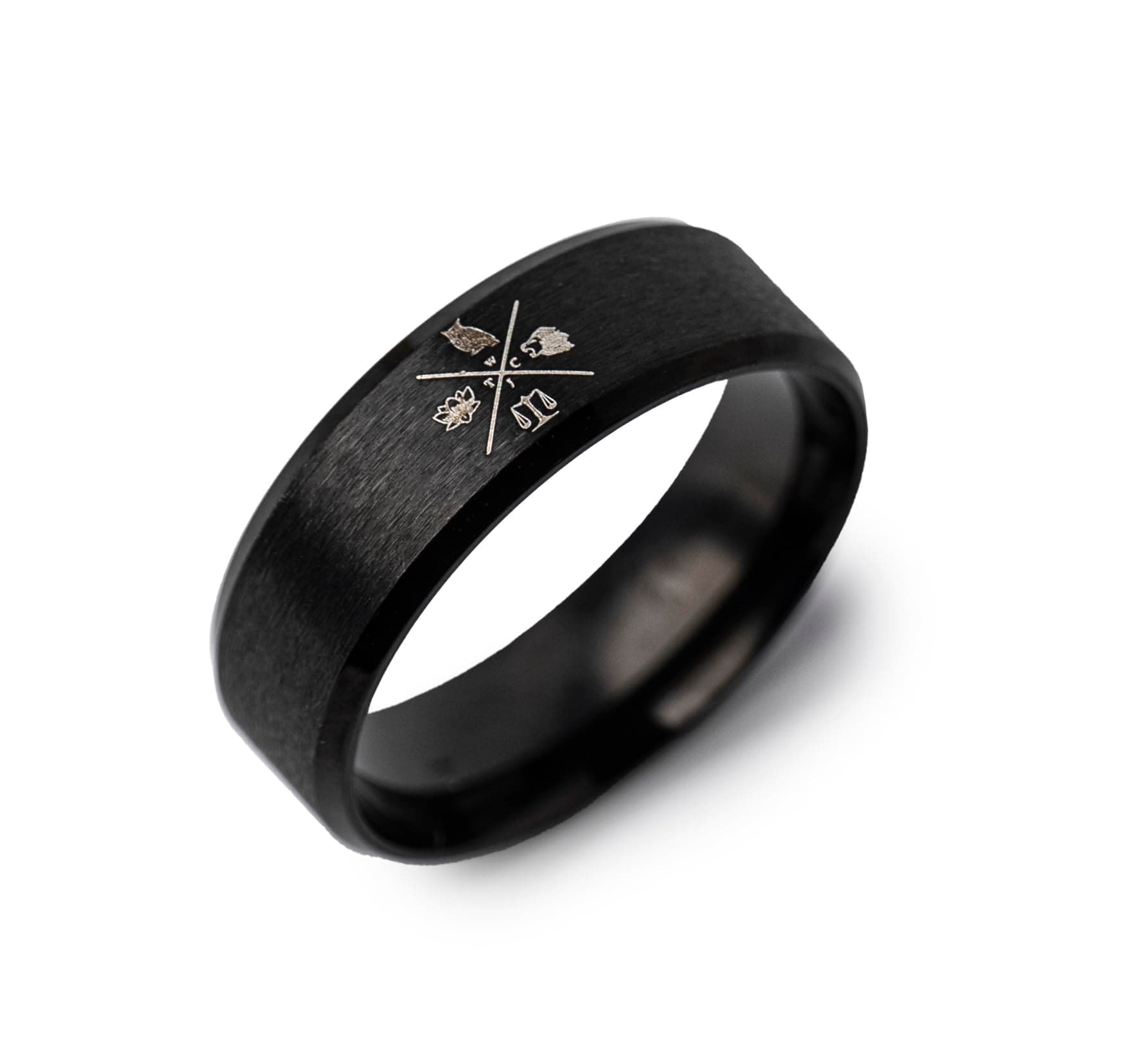 Cardinal Virtues Ring, Four Virtues For The Practising Stoic: Wisdom, Courage, Justice and Temperance