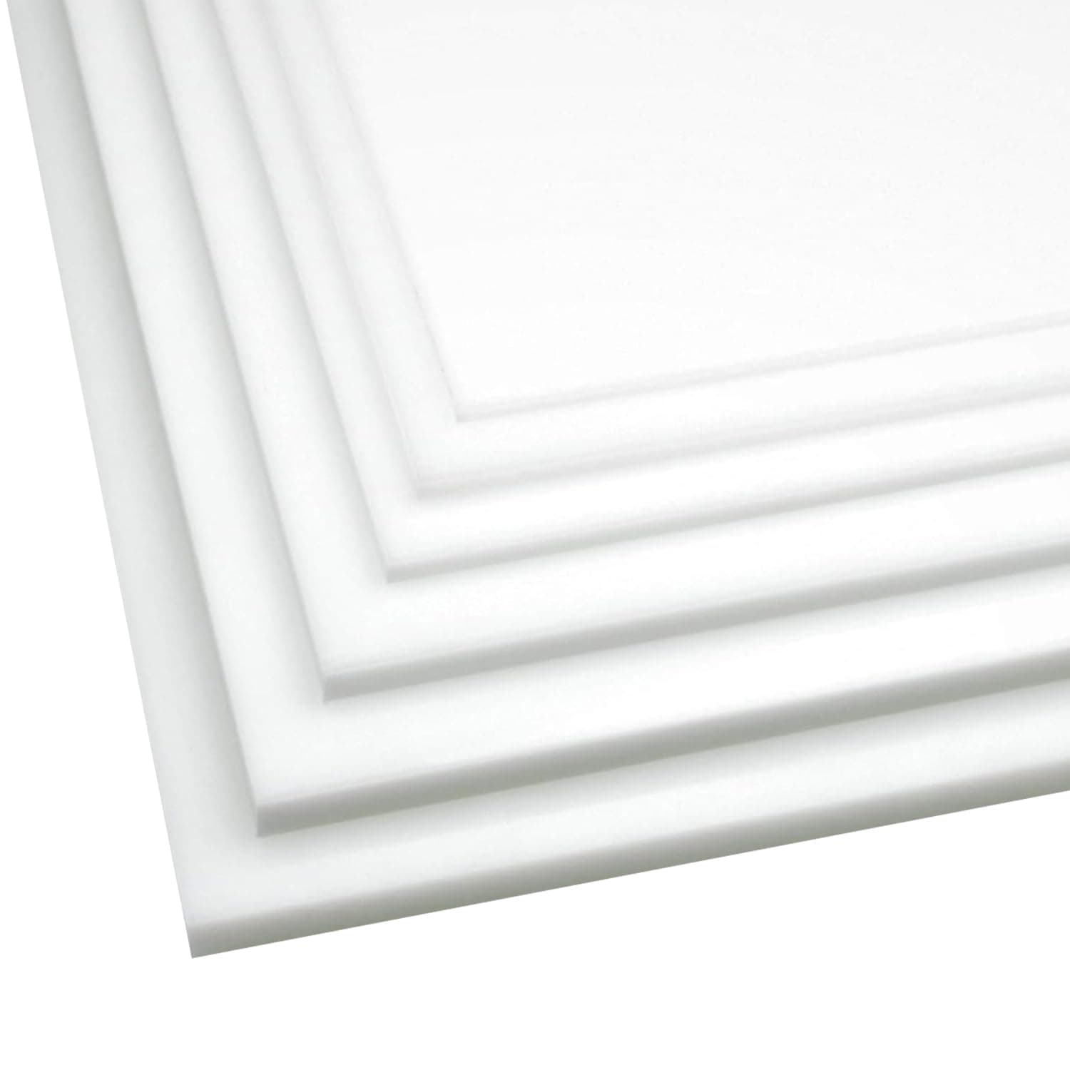 High Density Polyethylene Sheets HDPE Plastic Sheet Board for DIY, Heavy Duty Industry, 1/2" Thick,Size 6" x 12", White Color