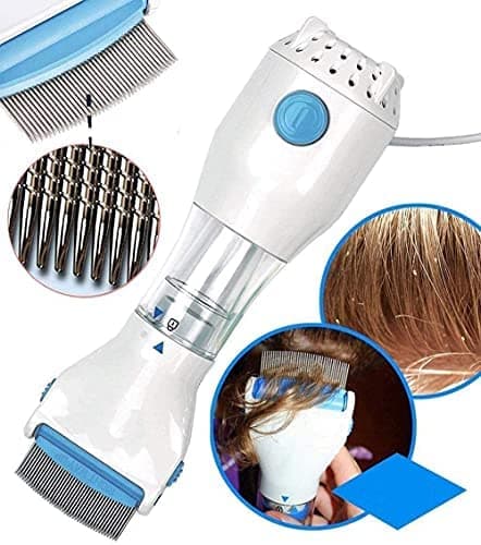 Basketo Lice Comb Capture 4 Filter Trap Head Lice And Eggs Removed From Comb Head Nits Capture Comb Electrical Head Lice Comb Eggs Remover Hair Lice Comb Vacuums Machine for lice removed