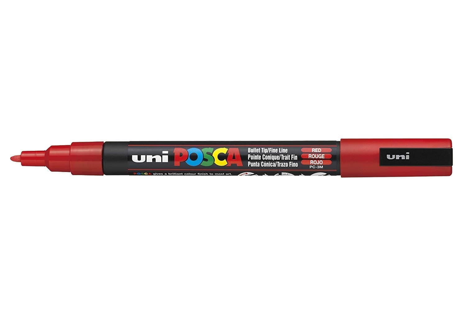 UNI-BALL POSCA MARKER PEN PC-3M - RED - SINGLE PEN