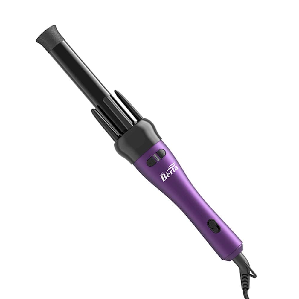 BERTA Automatic Hair Curling Iron Negative Ionic Hair Curler Ceramic, Purple