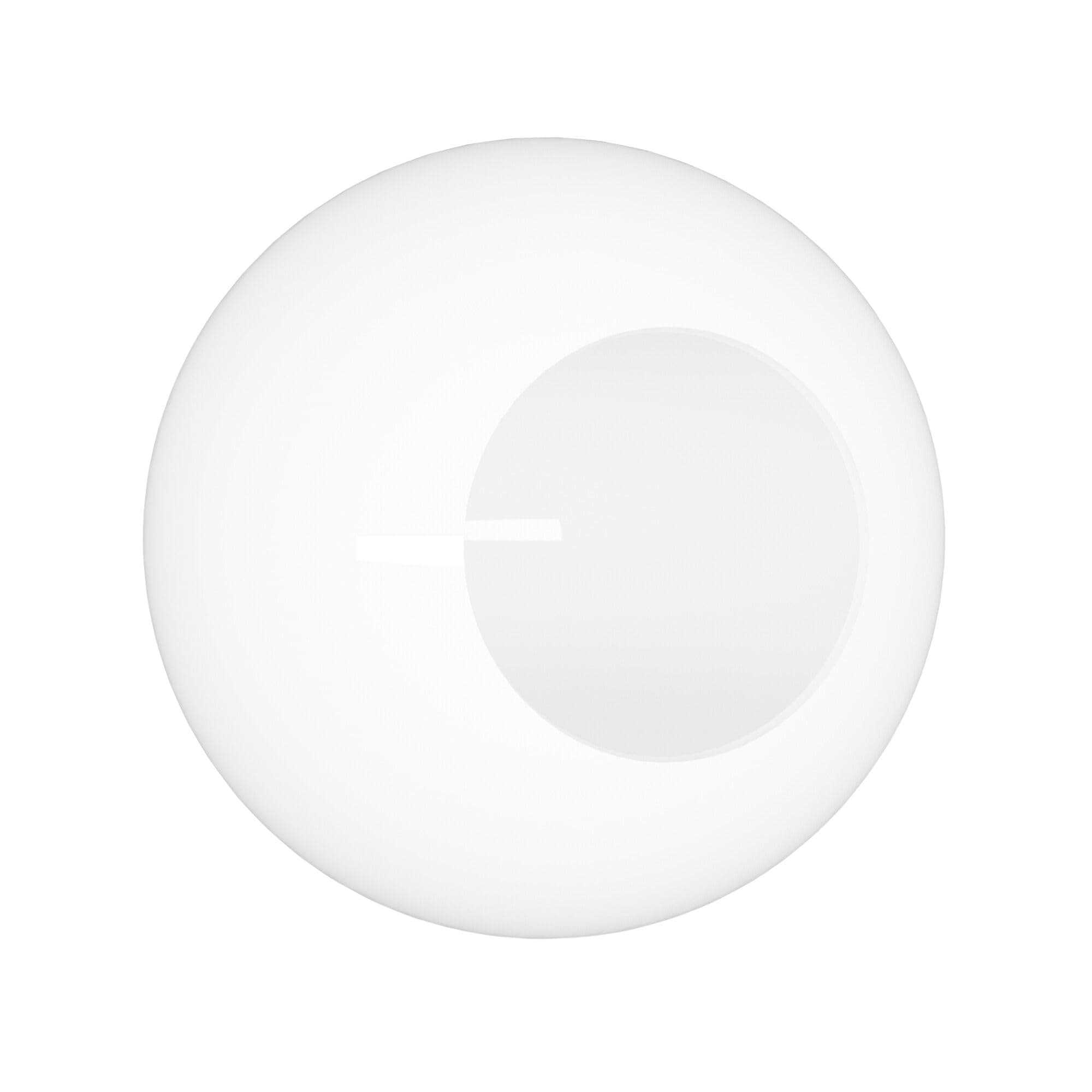 12" White Acrylic Lamp Post Globe | Smooth Textured with 5.25" Neckless Opening | Manufactured in the USA