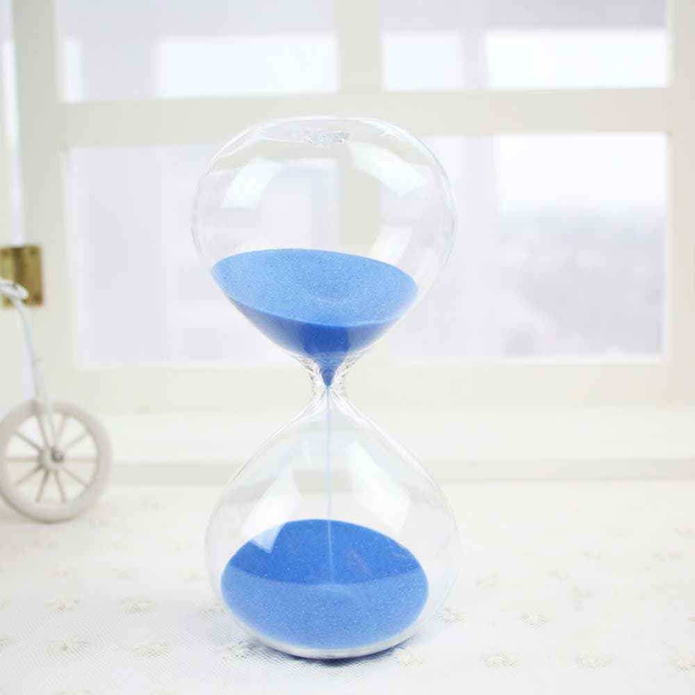 Sand Timer, 30 Minutes Glass Hourglass Sand Clock Timer (Blue)