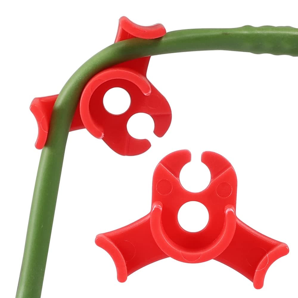 30 Pack Plant Bender Angle Adjustable Plant Training Clips Low Stress Training Clips 90 Degrees Plant Stem(Circle Style,Red)