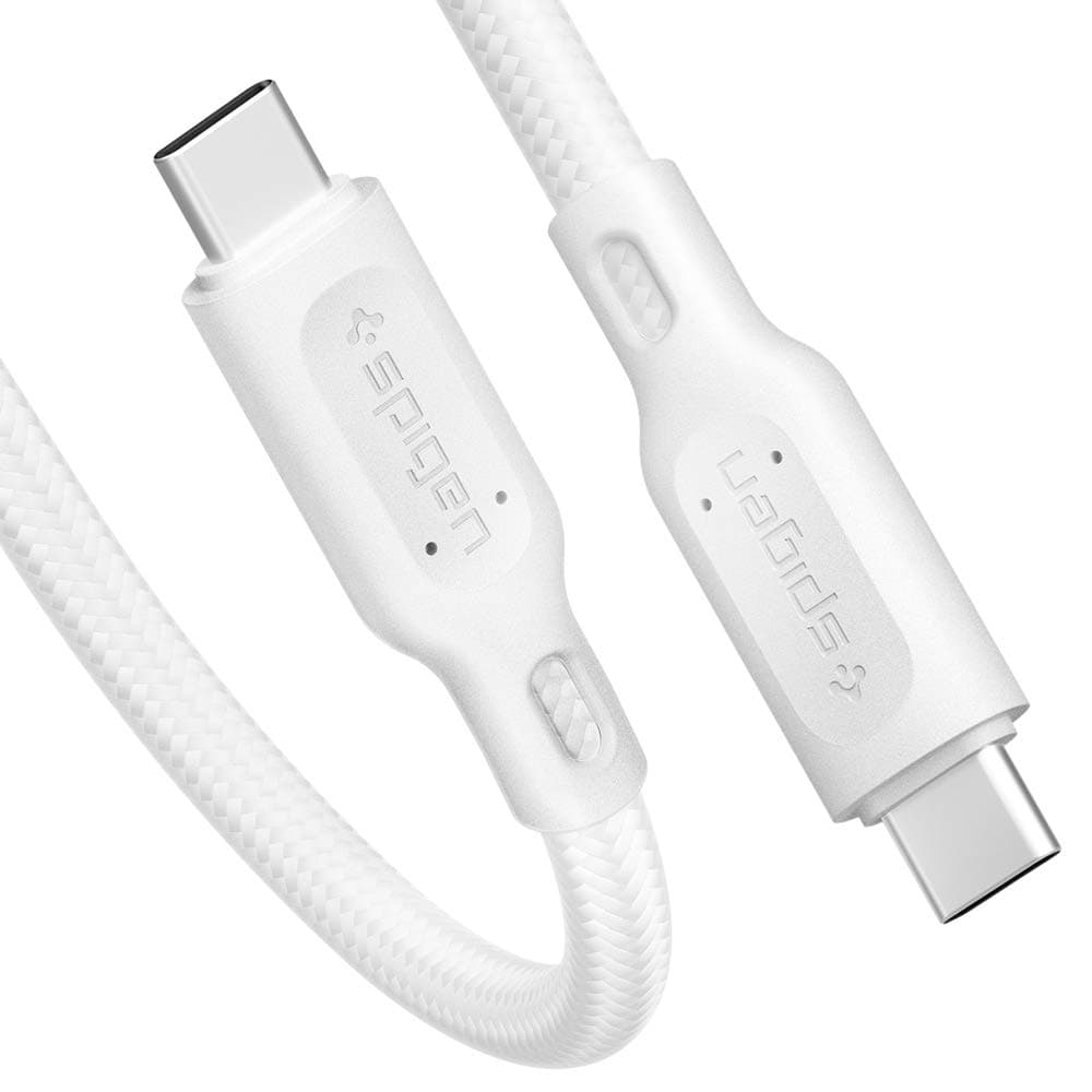 Spigen USB-C to USB-C Cable 100W / 5Gbps[USB PD 3.2] Compatible with Smartphones, Tablets, Laptops and Other Devices with USB-C - 1M, White