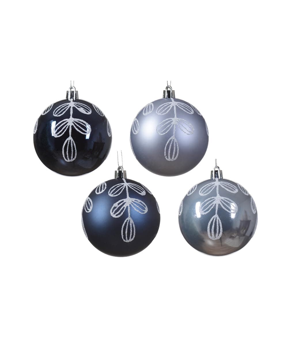 KaemingkDecoris Christmas 8Cm Bauble Shatterproof Matt & Shiny Leaf Assorted 1 Piece