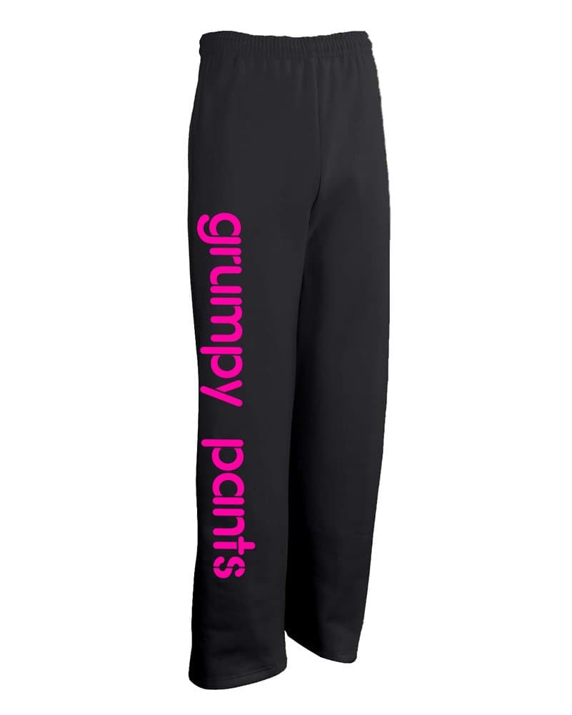 Designs From Jess Big and Comfy Grumpy Pants Sweatpants XX-Large Hot Pink