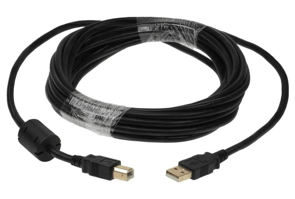 SF Cable20 ft USB 2.0 A Male to B Male Cable with Ferrite Black Color