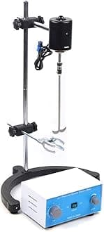 Electric Overhead Stirrer Mixer Drum Lab Mixer 3000RPM Stainless Steel Industrial Liquid Blender for Lab Industry 110V (100W)