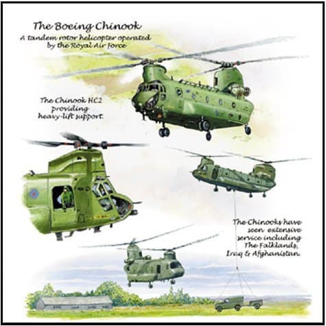 Aircraft Fridge Magnet (Chinook)