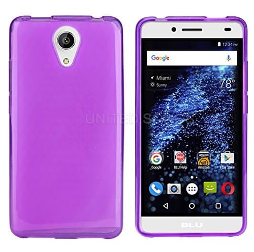2016 BLU Studio Selfie 2 S230Q Ultra-thin Light TPU Rubber Gel Case Soft Cover (Purple)