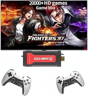 GD30 Retro GameStick Console 4k 2.4G Dual Wireless Sup Game Box Video Game ForTV 128 GB (White,Black)