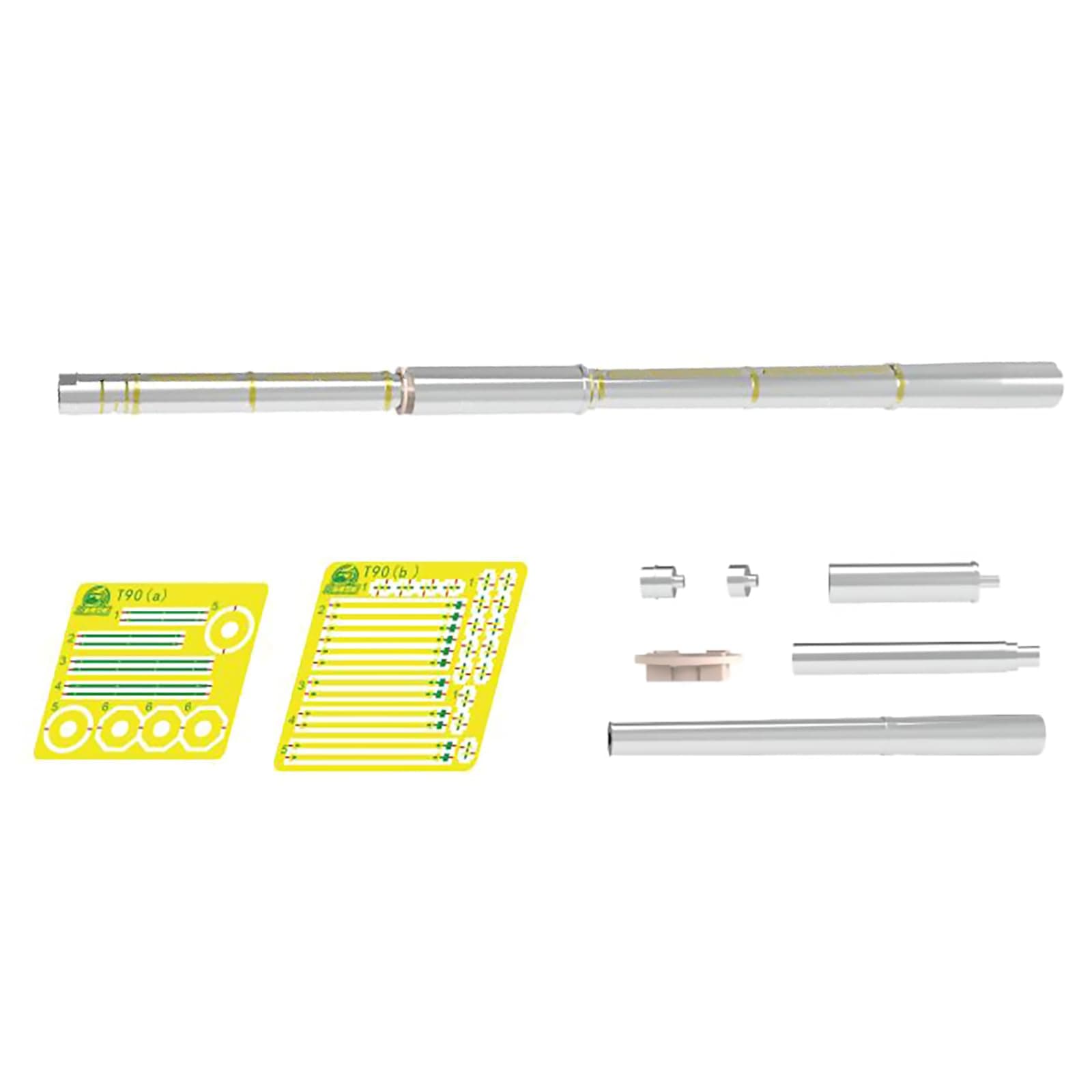 Replacement Model Tank Barrel+Shells Replace Kit Model Cruiser Tank Barrel for T-90 Military Tank Amusing Hobby Model