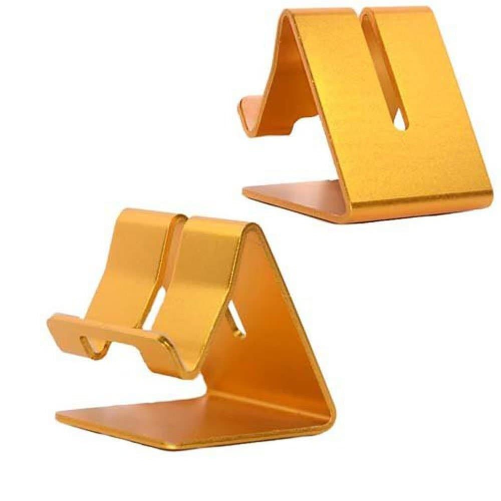 Universal Desk Stand Holder for Iphone 4 4s 5c 5s 6 Plus Ipad 2 3 4 Air Mini Samsung Htc Tablet Smartphone (Gold)