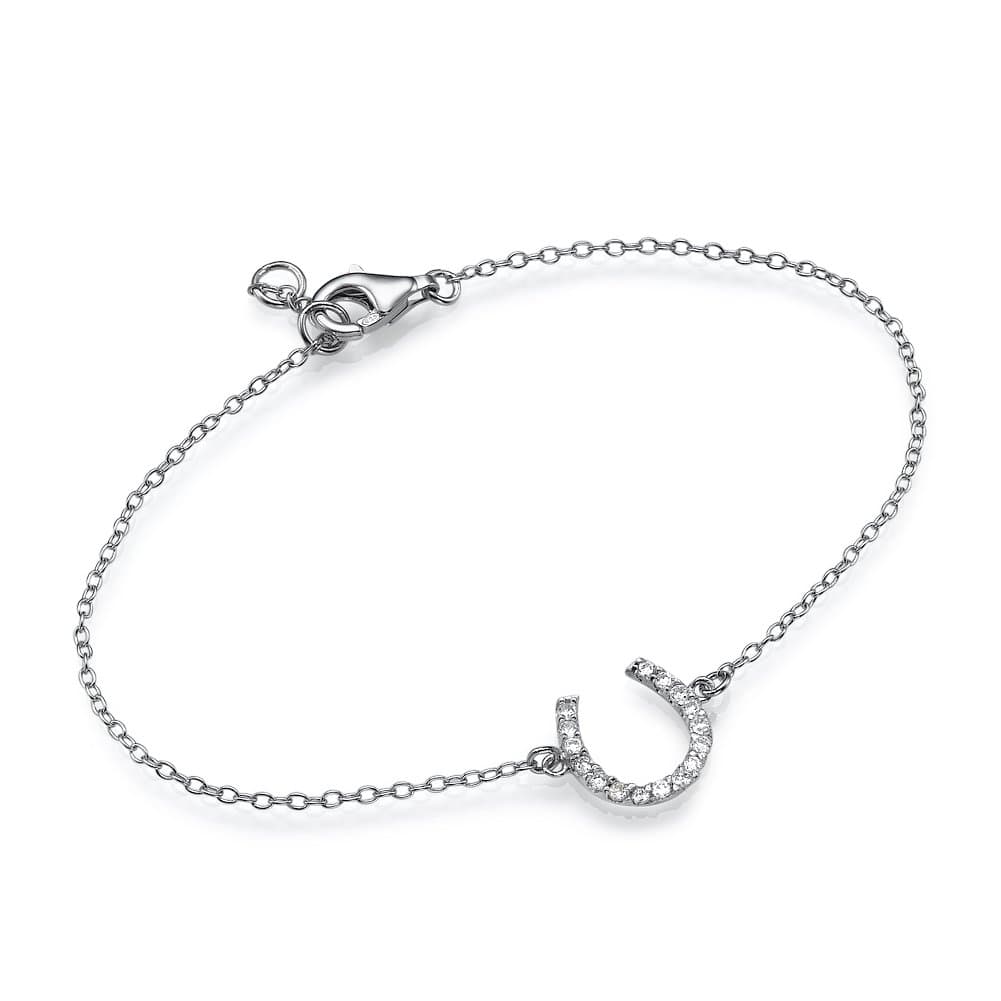 Sterling Silver Lucky Horseshoe Bracelet