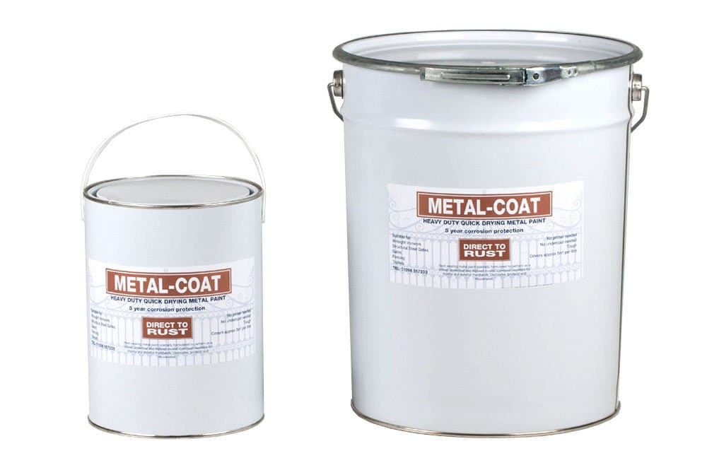 Silver - Quick Drying Metal Paint - Smooth Gloss Finish - 5 litres - Direct to Rust - No Primer Required