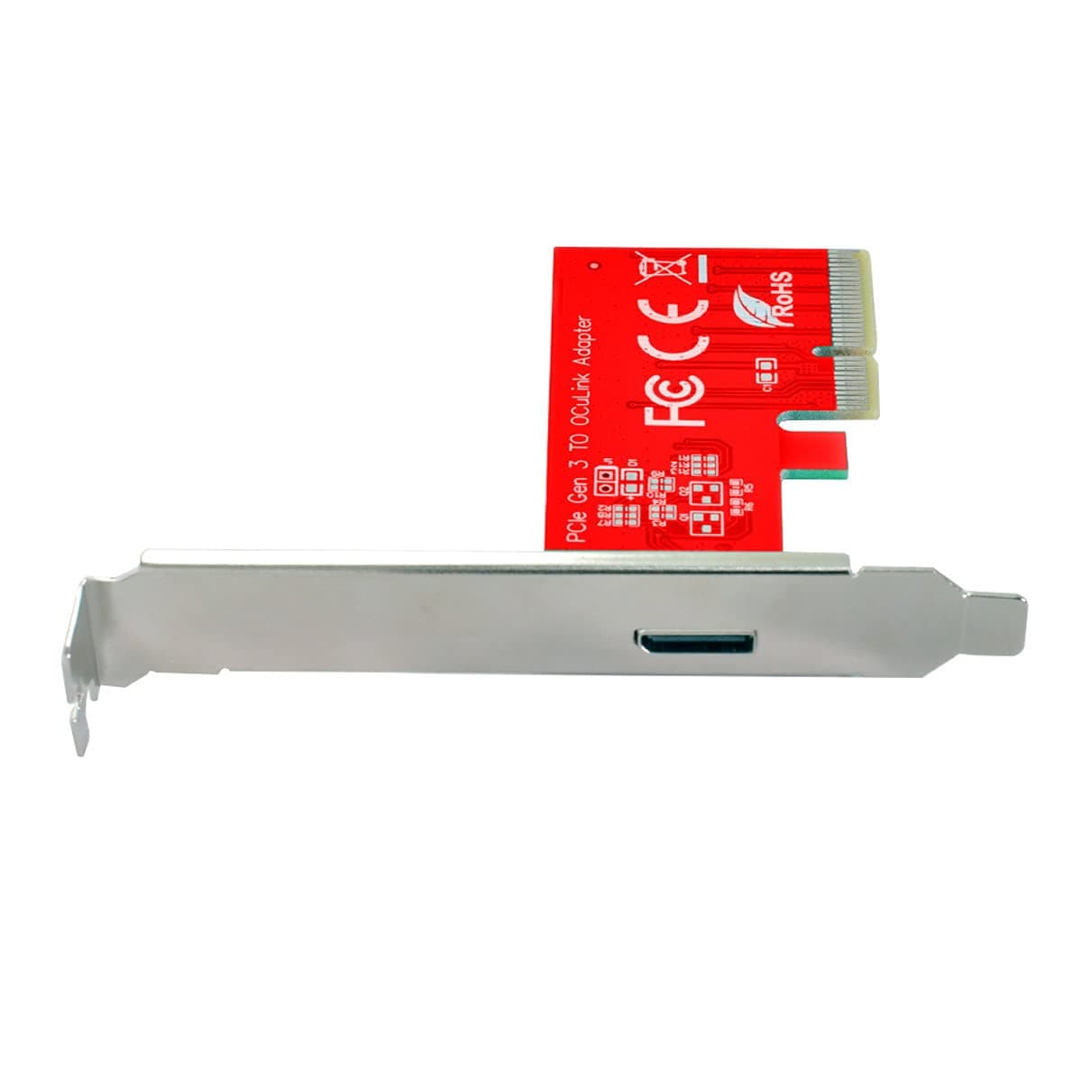 Oculink External SFF-8612 SFF-8611 Host to PCI-E Express 3.0 4.0 PCI-E 4X Adapter for PCIe SSD with Bracket