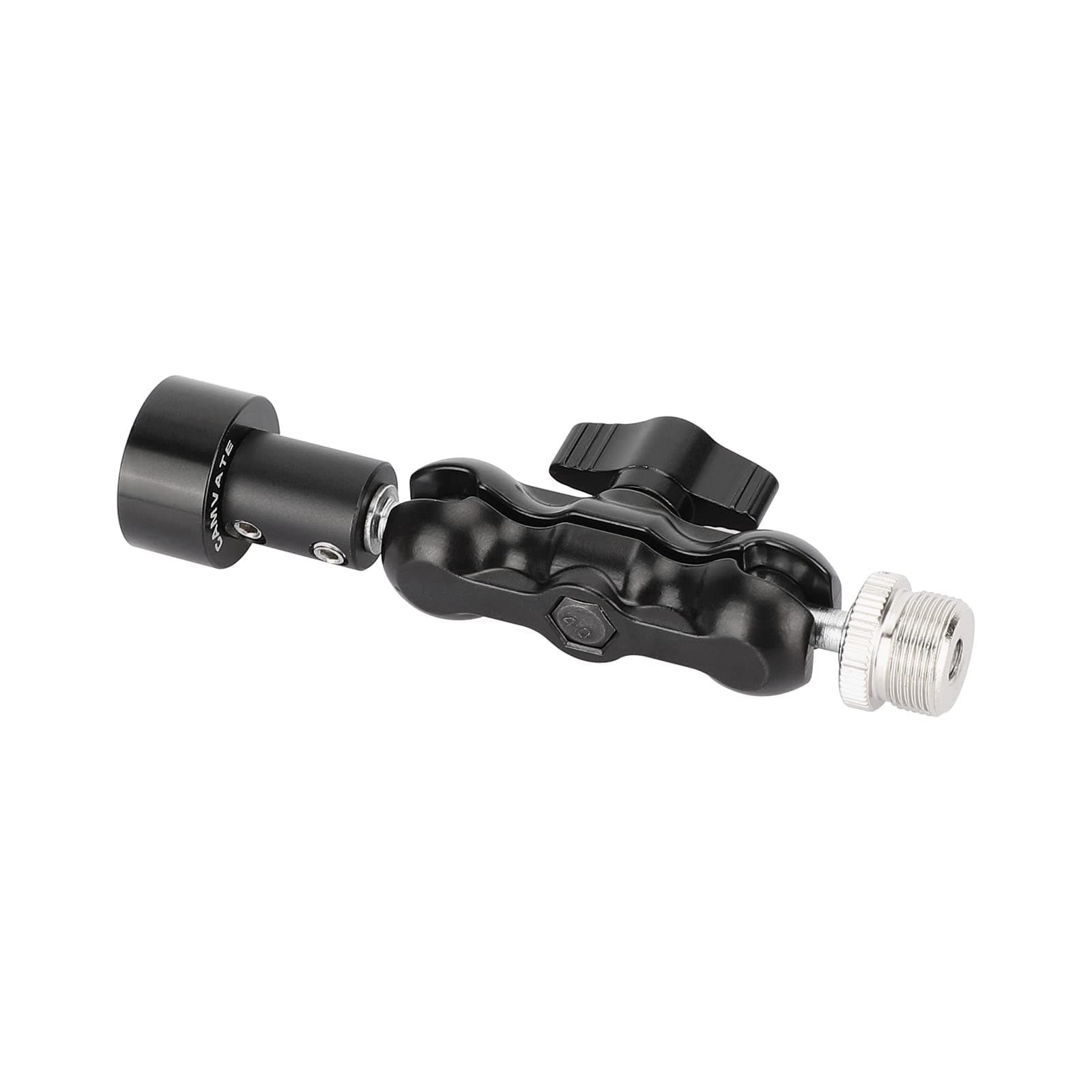 CAMVATE Mini Ball Head Mount Microphone Clamp with 5/8"-27 Male and Female Adapter - 3303