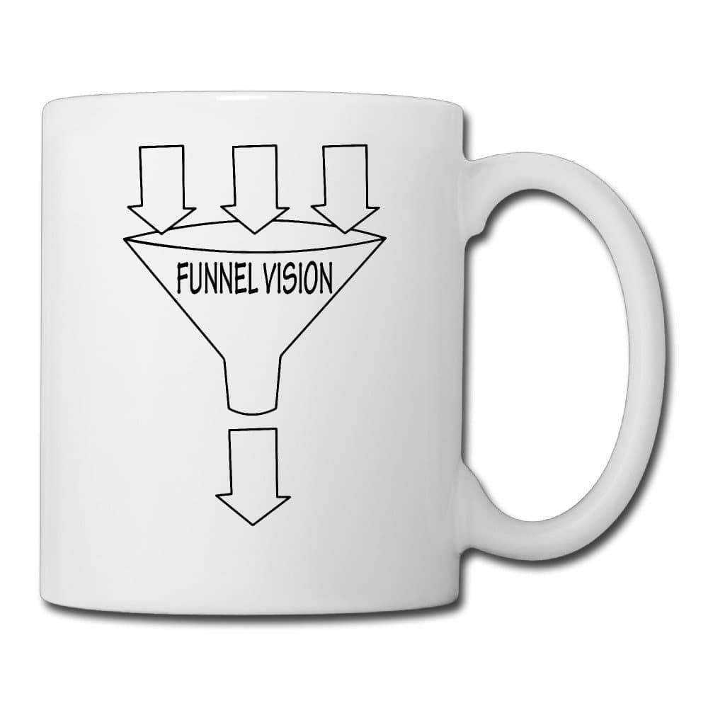 KECH FUNnel Vision Coffee Tea Mug White Mugs Cup