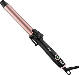 1.2 Inch Curling Iron with Clipped Tourmaline Ceramic Barrel Professional 1 1/5 Inch Hair Curler up to 450°F Dual Voltage for Traveling 60 Mins Auto Off Suit for Different